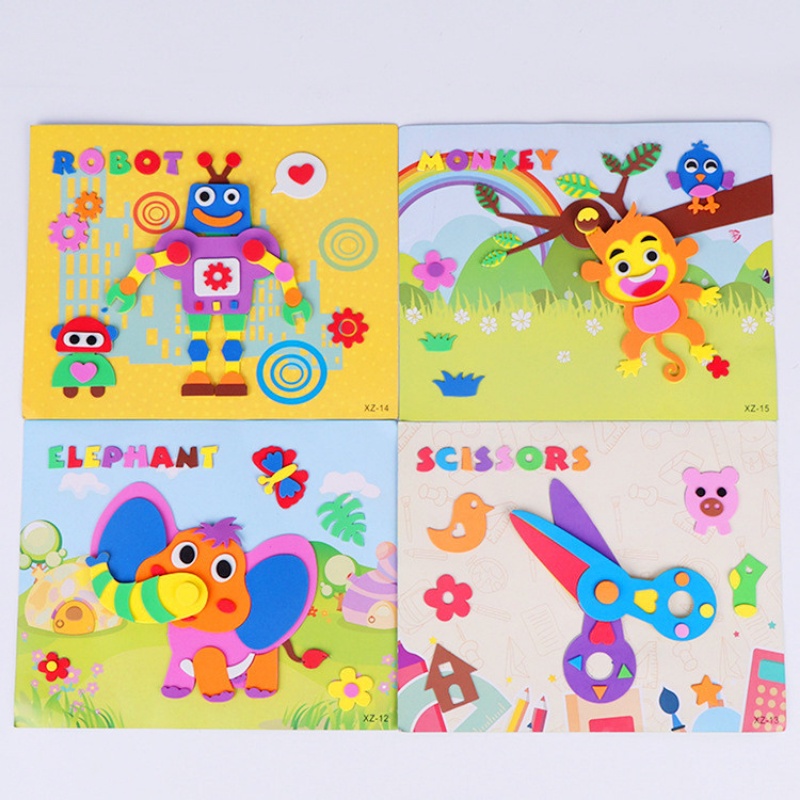 20 Tranh Xốp EVA 3D DIY 2022 Kích Thước Lớn Có Thể Xoay Được Giáo Dục Cho Bé Ngẫu Nhiên