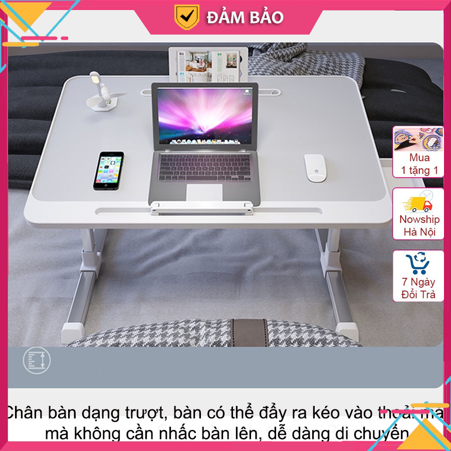 Bàn Laptop gập gọn đa năng có cổng sạc và nới dài chiều cao dễ dàng