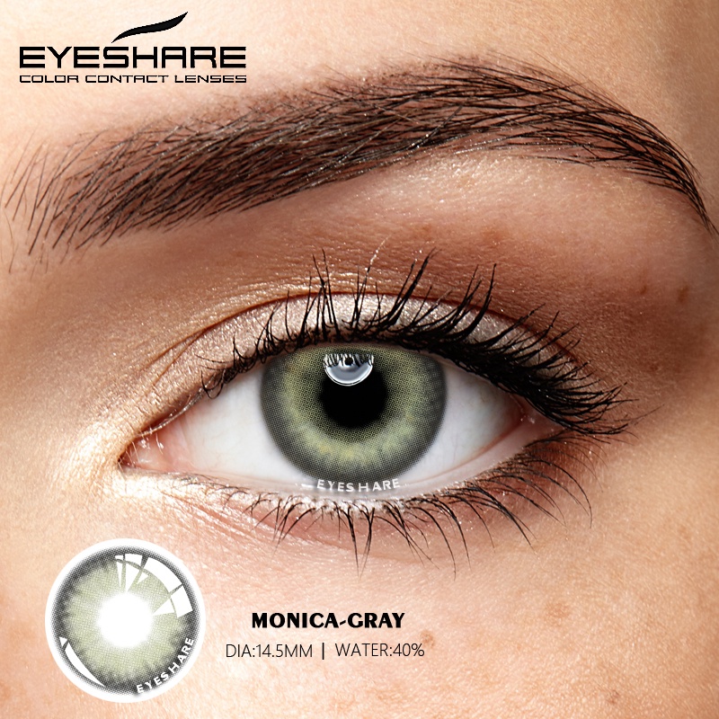 EYESHARE [Hàng mới về] Set 2 kính áp tròng 14.5mm mềm mại thời trang nhiều màu tùy chọn