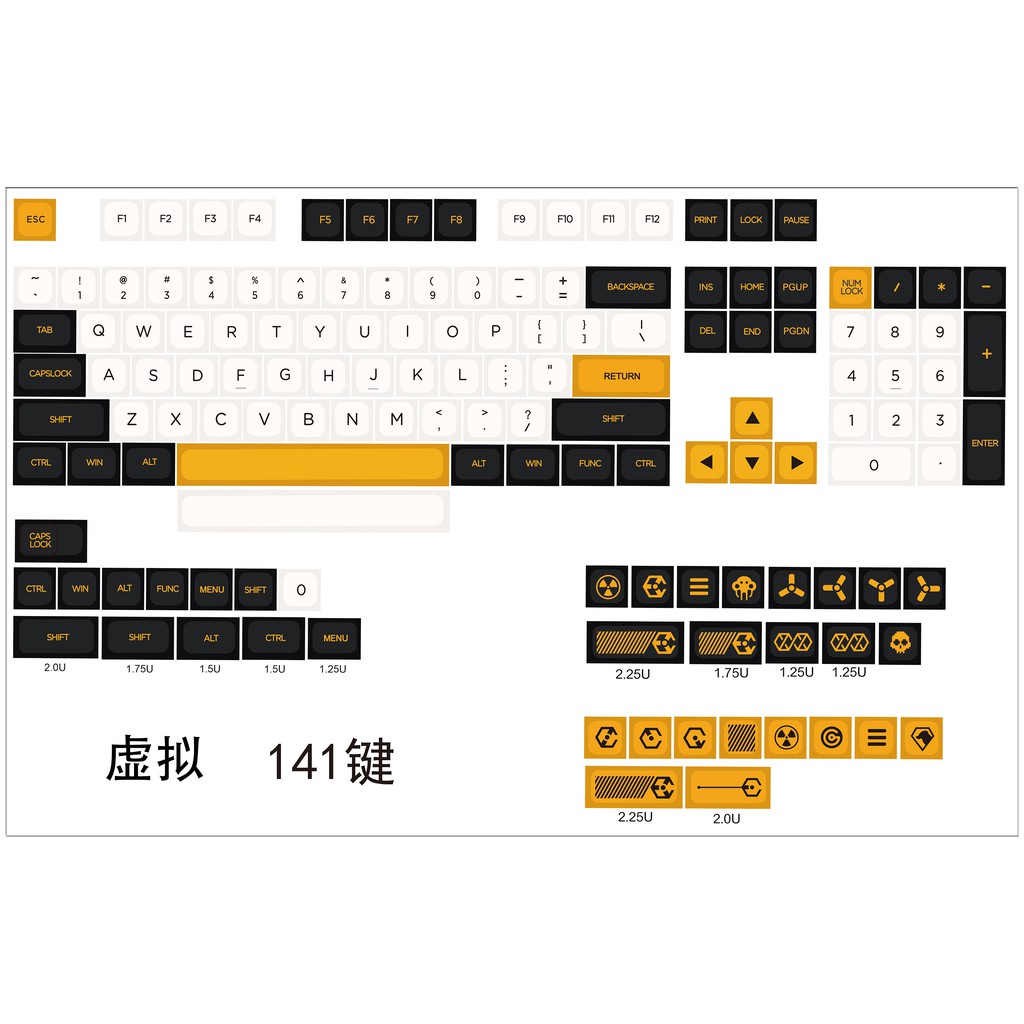Set Keycap XDA Virtual War 141 | Nút bàn phím cơ | TKS