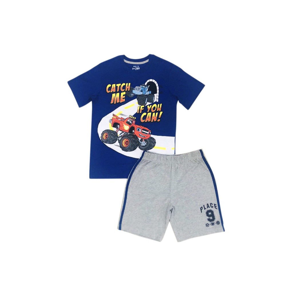 Set bộ áo thun bé trai Place size đại ,bộ quần áo ngắn tay bé trai hình hot wheels