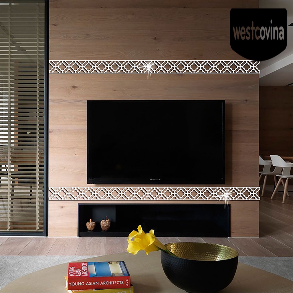 [Hot]☀ Sticker Dán Tường Bằng Acrylic Với Họa Tiết Hình Học 3D Dùng Trang Trí Phòng