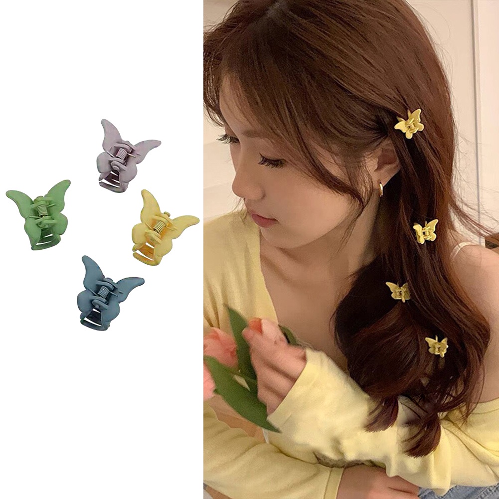 Kẹp Tóc Càng Cua Dạng Móng Vuốt Mini Mặt Nhám Thiết Kế Ngọt Ngào Cho Nữ