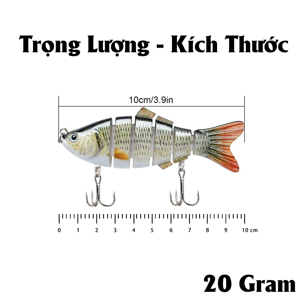 Mồi Câu Cá 6 Khúc 20 Gram - Mồi Câu Lure Cá Lóc ĐỒ CÂU TULIP