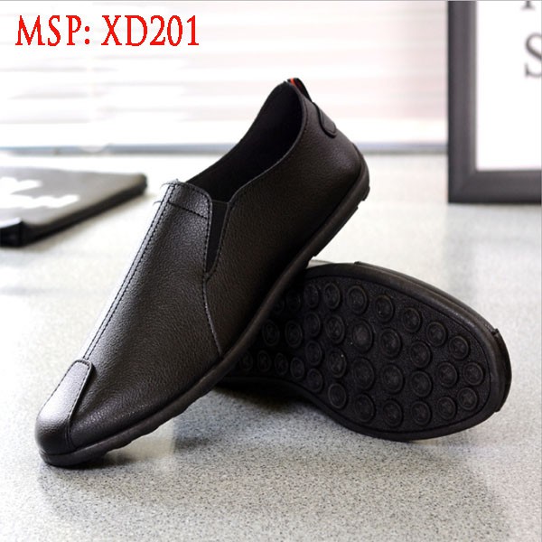 GIÀY LƯỜI NAM HÀN QUỐC FULL ĐEN : MSP - XD201 | BigBuy360 - bigbuy360.vn