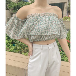 áo bẹt vai hoa lalla