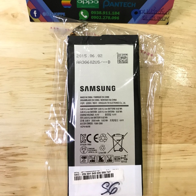 PIN GALAXY S6 CHÍNH HÃNG, DUNG LƯỢNG 2550MAH, EB-BG920ABE