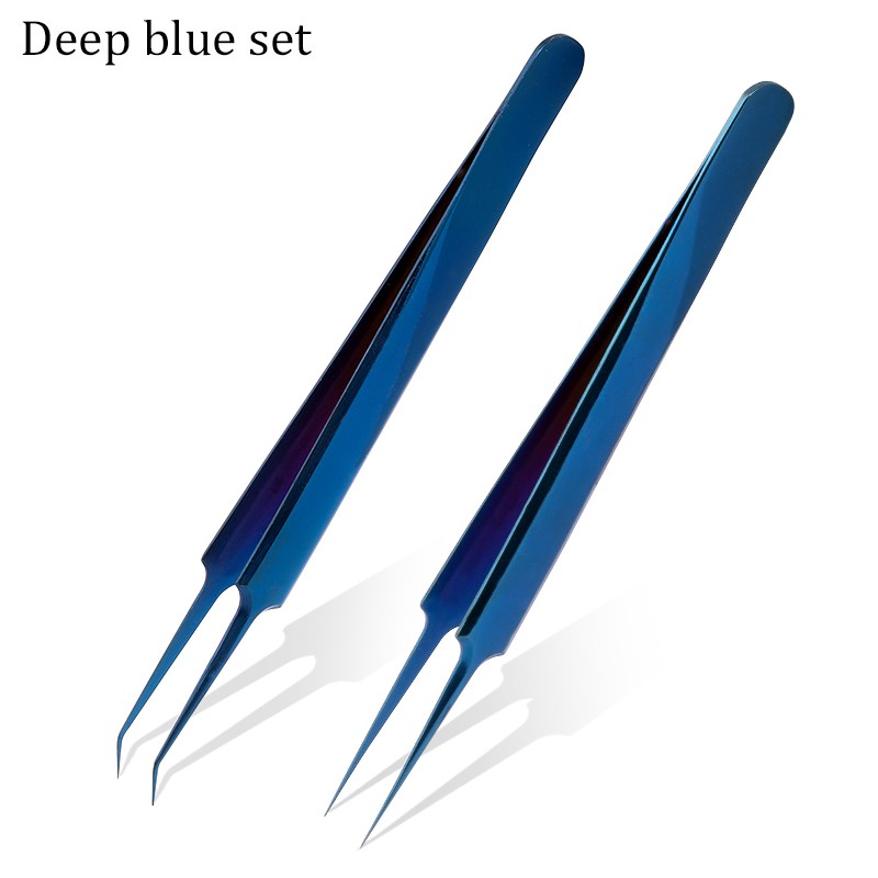 Các tweeder thép không gỉ, màu xanh lá cây để kết nối MI với lông mi kéo dài với độ chính xác cao và lông mi mỏng