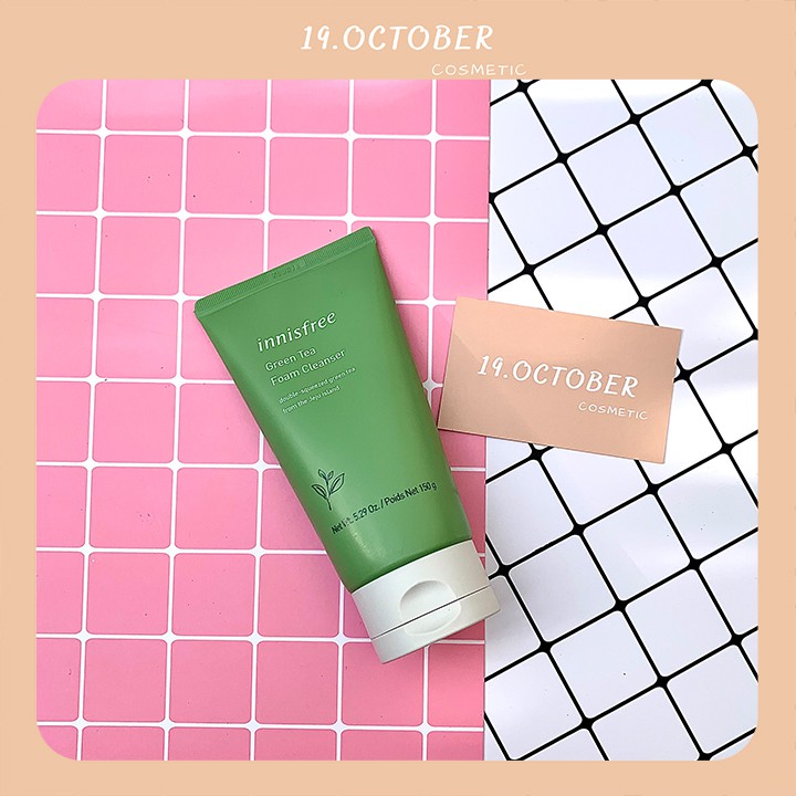 Sửa Rửa Mặt Innisfree Tinh Chất Trà Xanh 150ml Kiềm Dầu,Sáng Da Dưỡng Ẩm Ngừa Mụn