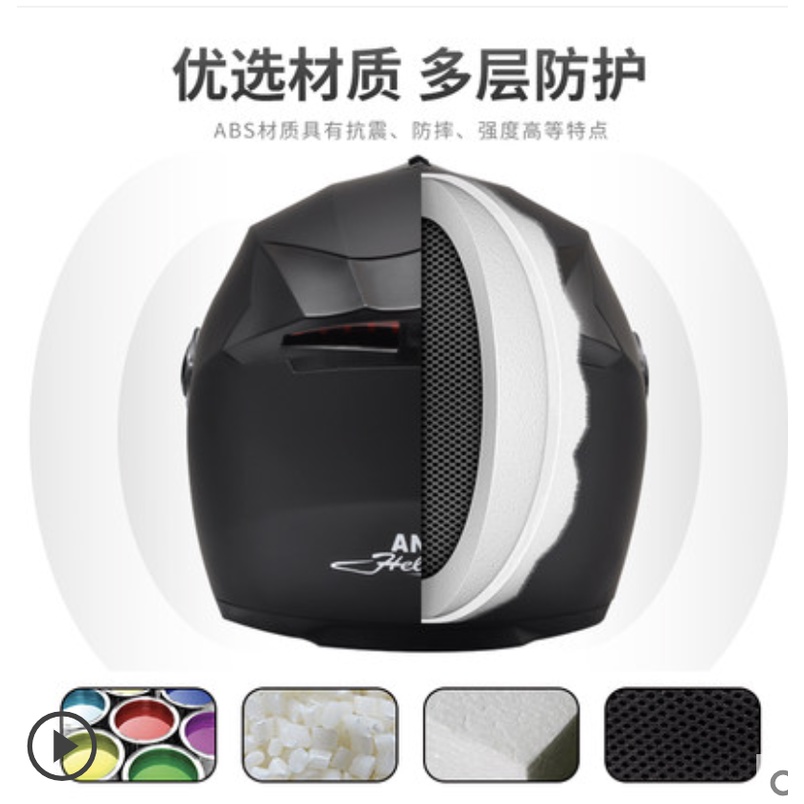 Mũ bảo hiểm 3/4 AD helmet 2 kính có đèn Led 2022.