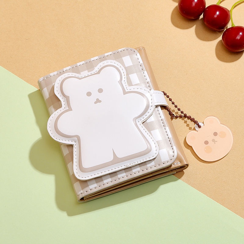 Ví Ngắn Bằng Da PU In Hình Snoopy Dễ Thương Dành Cho Học Sinh