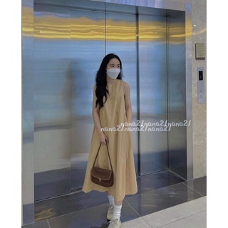 Váy thô trơn sát nách a180
