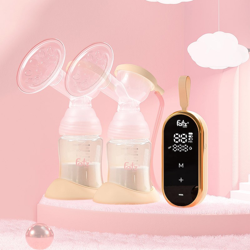 Máy hút sữa điện đôi RESONANCE 5 Fatz Baby - FatzBaby FB1180VN điện đôi 2 bên có pin sạc - Bảo hành 12 tháng