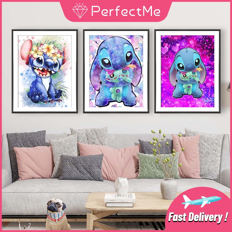 Bộ tranh đính đá họa tiết hoạt hình độc đáo trang trí nhà cửa 30