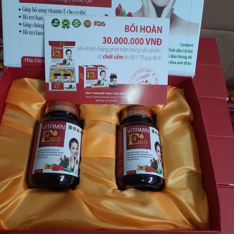 Vitamin E 400iu - VITAMIN E ĐỎ Natura Beauty Lady Lycopen Skin Evening Prime Oil-Tinh dầu thông đỏ tinh dầu hoa anh thảo