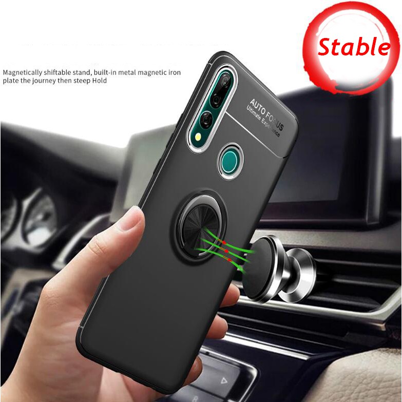 Ốp lưng chống sốc có nhẫn đỡ hút nam châm trên xe hơi cho Huawei Y9 Prime 2019 | BigBuy360 - bigbuy360.vn