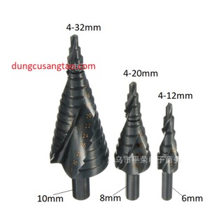 Mũi khoét multi loại xoắn trục tròn-mạ đen / mũi khoét đa năng