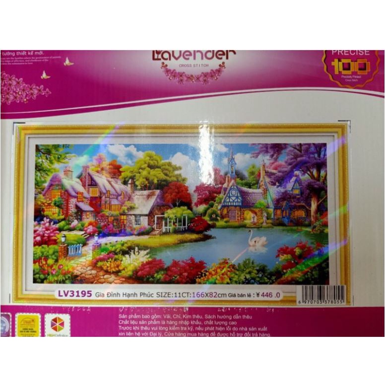 Tranh thêu chữ thập, tranh đá  gia đình hạnh phúc LV3195 ; LV241 , LV242