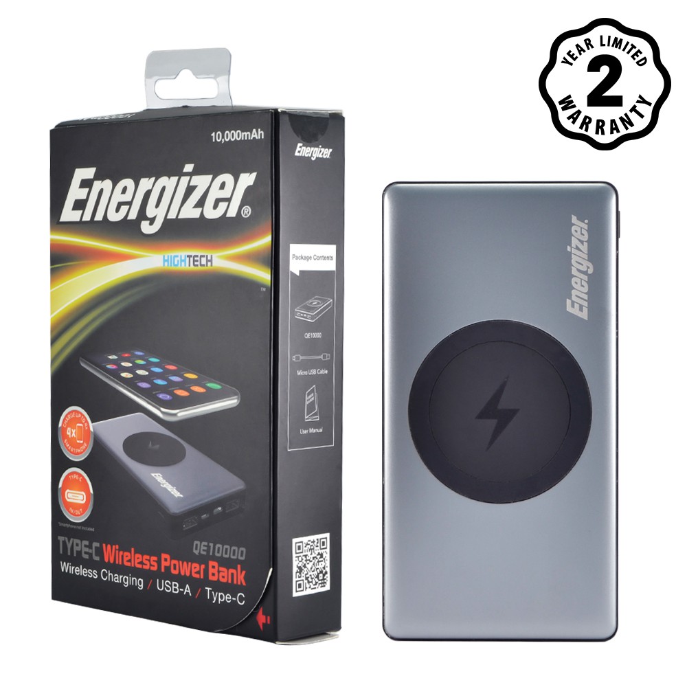 [Mã 55ELSALE1 giảm 7% đơn 300K] Pin Energizer BÁO XÁM 10,000mAh - QE10000GY