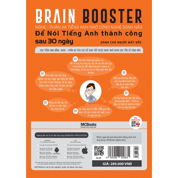 Sách - Brain Booster - Nghe phản xạ tiếng Anh nhờ công nghệ sóng não - dành cho người mất gốc