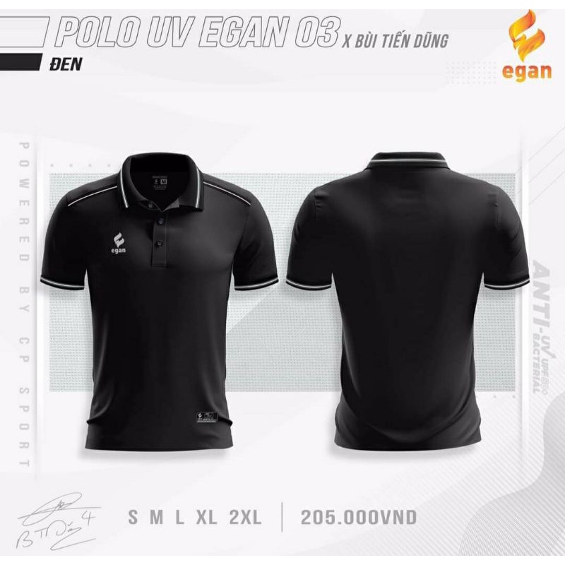 ÁO POLO UV EGAN 03 MÀU ĐEN MỚI ,ĐẸP CHÍNH HÃNG