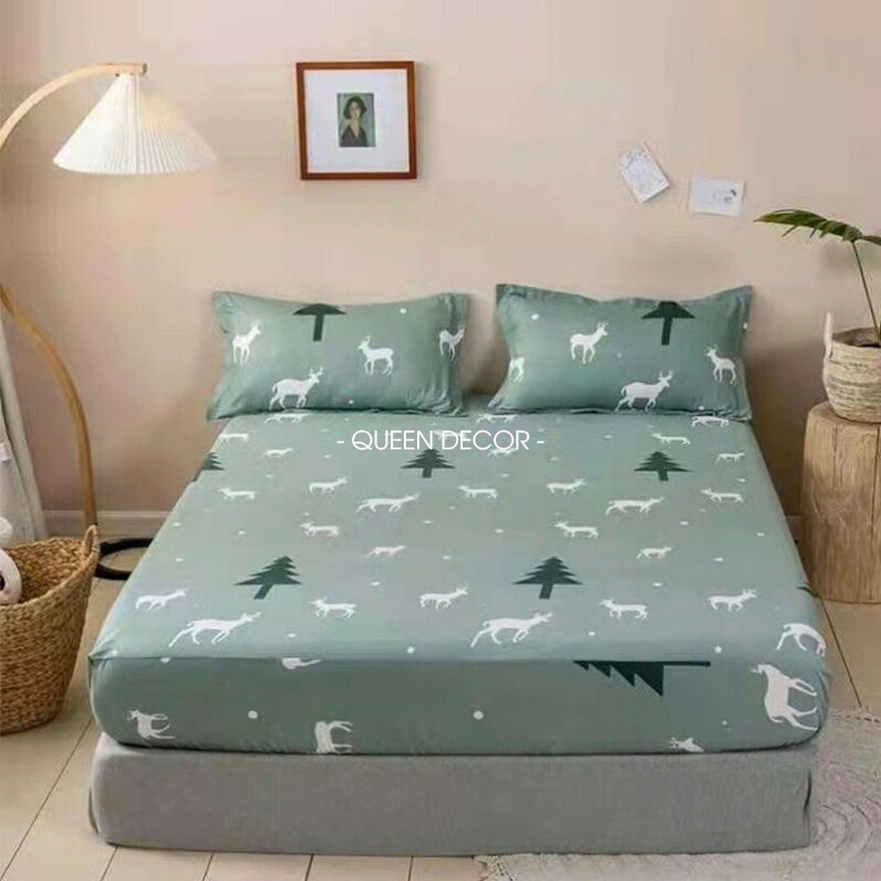 Ga Giường Nệm Cotton Poly 1M2 1M6 1M8 Drap Bo Chun Miễn Phí Bốn Mùa Đủ Size - Queen Decor | WebRaoVat - webraovat.net.vn