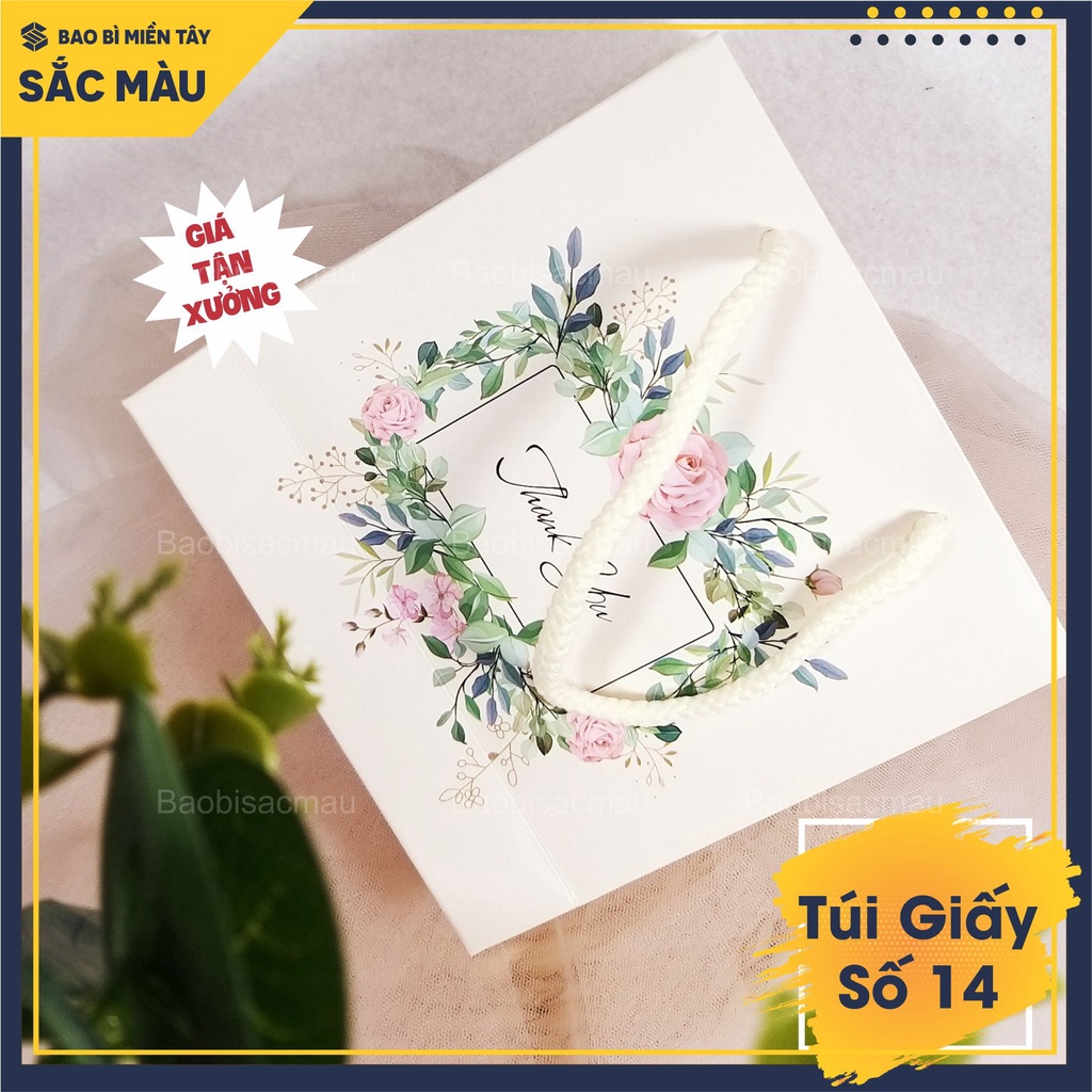 5 Túi giấy vuông- túi Thankyou đựng quà tặng, nước hoa, mỹ phẩm, phụ kiện.... - Túi giấy số 14