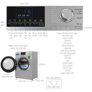 Máy Giặt AQUA 9Kg AQD-D900FS