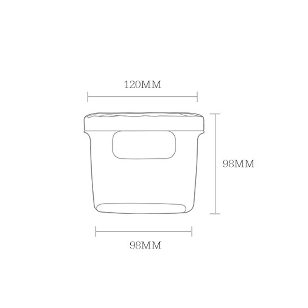 Hộp Nhựa PP Mini 800ml Đựng Thực Phẩm Tươi Mới Dùng Được Trong Lò Vi Sóng Ốp