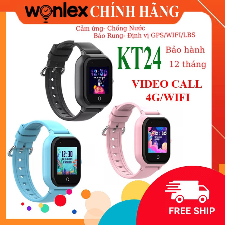 [𝙁𝙍𝙀𝙀 𝙎𝙃𝙄𝙋]⚡Đồng hồ định vị trẻ em KT24 WONLEX 4G gọi video call , định vị , chịu nước ip67