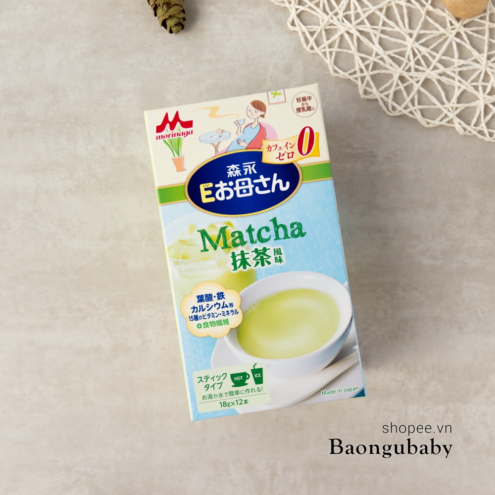 Morinaga sữa bầu Nhật Bản 3 vị matcha trà sữa cafe bổ sung dinh dưỡng cho mẹ tách lẻ và nguyên hộp