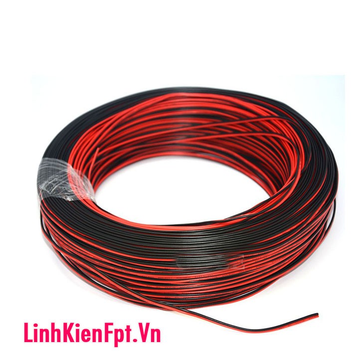 ⚡️FLASH SALE⚡️ Dây điện đôi đỏ đen nhiều lõi 24AWG cuộn 100m Giá rẻ nhất