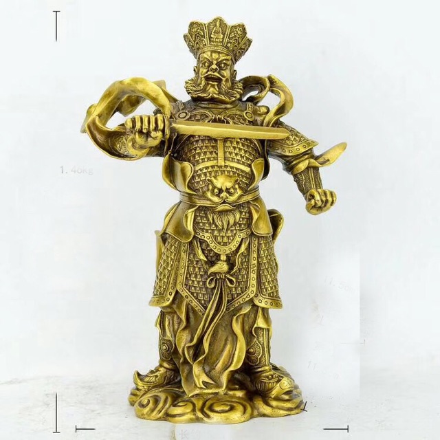 Bộ tượng đồng Tứ đại thiên vương cao 15cm