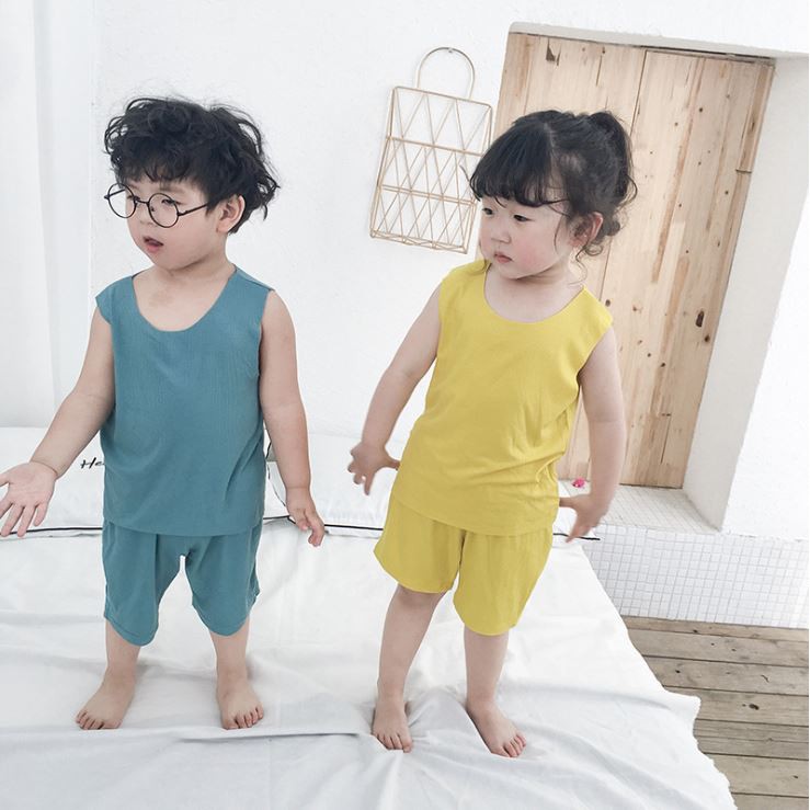 Bộ quần áo trẻ em cotton thun lạnh Minky Mom không đường may (HN 488)