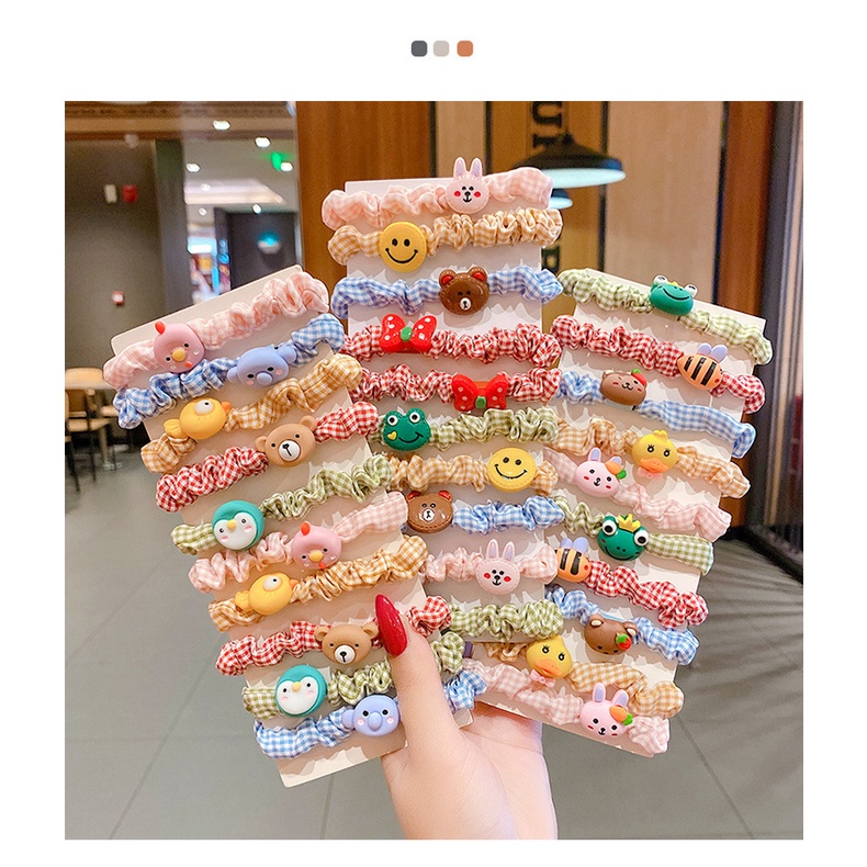 Set 10 dây cột tóc vải Scrunchies Hàn Quốc bản nhỏ xinh xắn