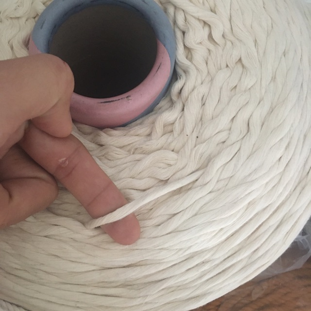 (1kg) Dây macrame 1 xoắn 3mm cotton 100% màu ngà