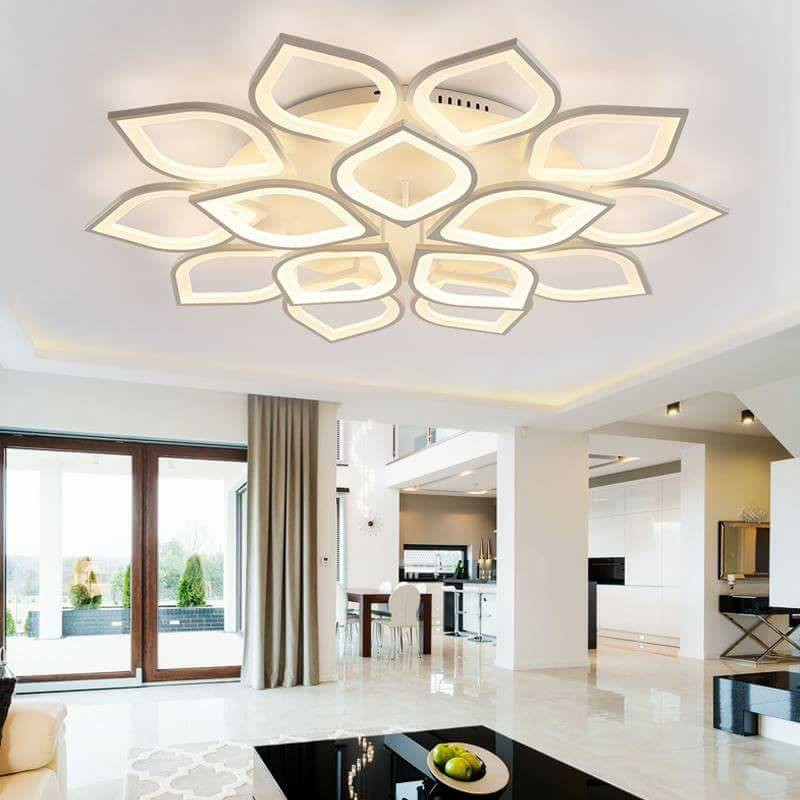 Đèn mâm ốp trần Led Acrylic T6-15, 12 BA CHẾ ĐỘ ÁNH SÁNG VÔ CỰC