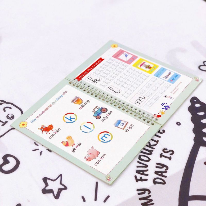 💥 Bộ 3 quyển tập viết tự xóa chuẩn Tiếng Việt kèm bút cho bé💥