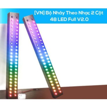 Combo Bộ Nháy Theo Nhạc 2 CỘT  48 LED Full V2.0