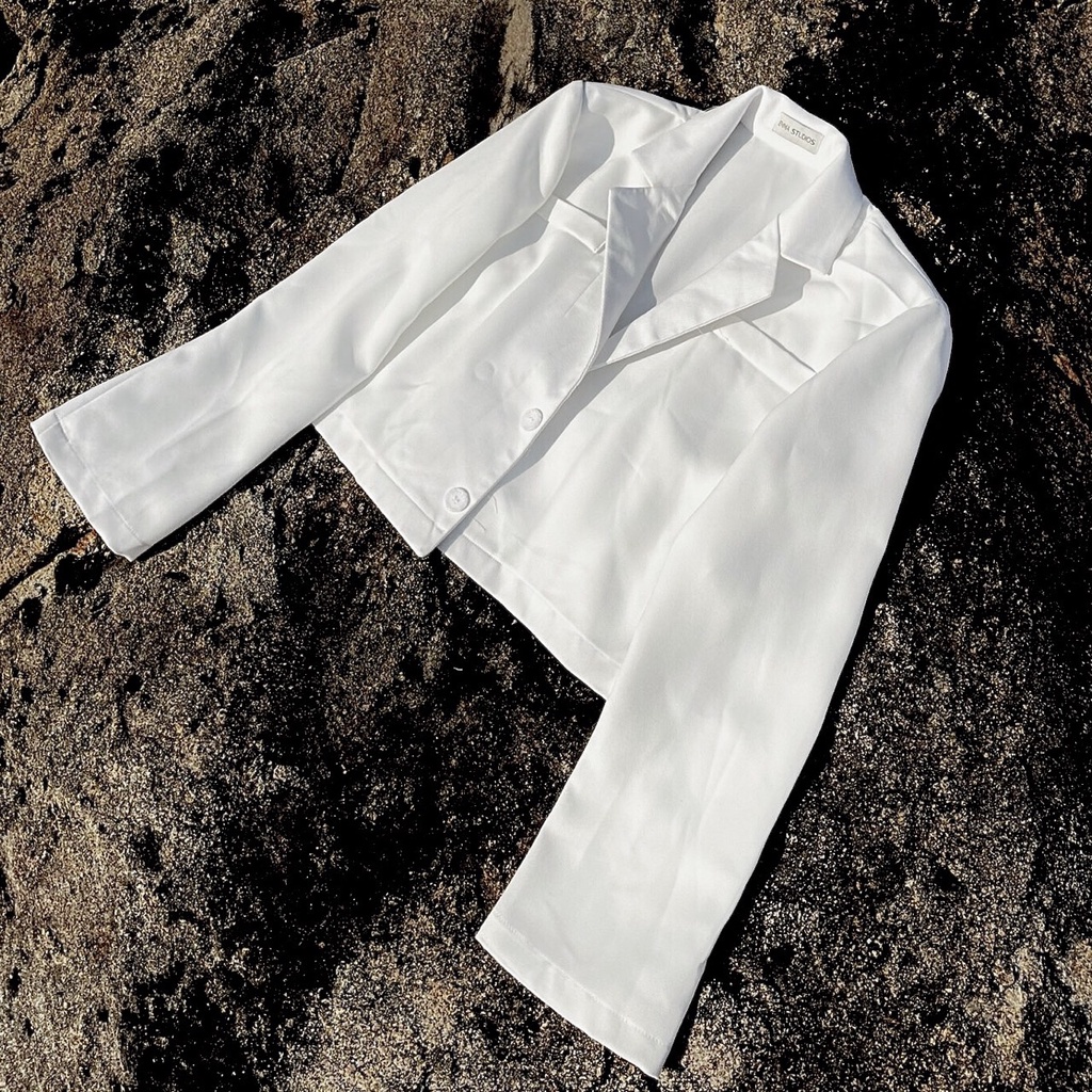 Áo khoác blaze nữ áo vest khoác croptop dáng rộng xuân hè EMMASTUDIOS