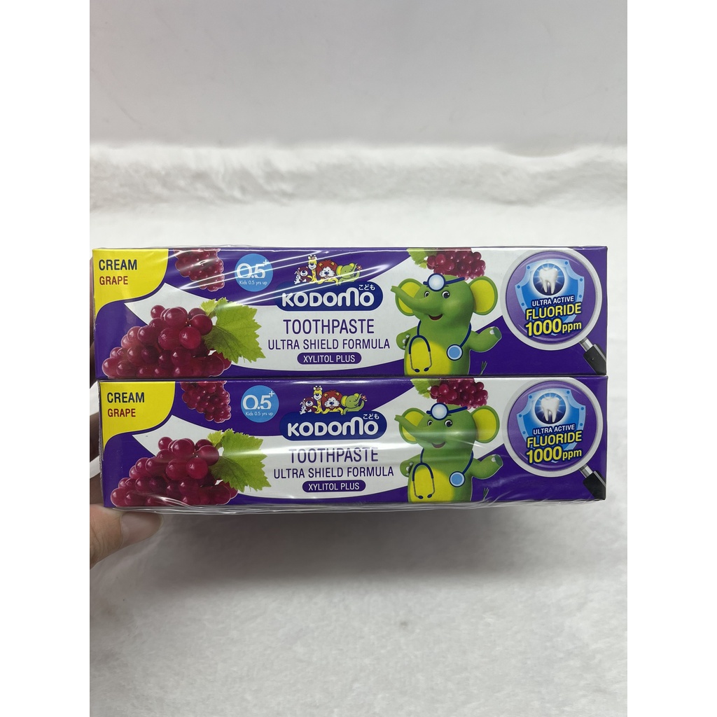 ĐỦ MÙI - TUÝP TO 65GR - KEM ĐÁNH RĂNG NUỐT ĐƯỢC CHO BÉ KODOMO THÁI LAN
