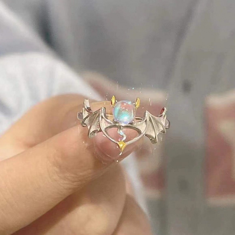 Nhẫn Cặp Mạ Bạc Hình Thiên Thần Và Quỷ