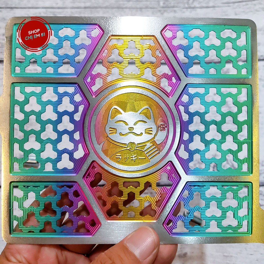 Che két nước TITAN cho xe SH2020 mẫu mèo thần tài màu sắc rực rỡ, chữ HONDA SH tặng kèm 2 ắc nhôm