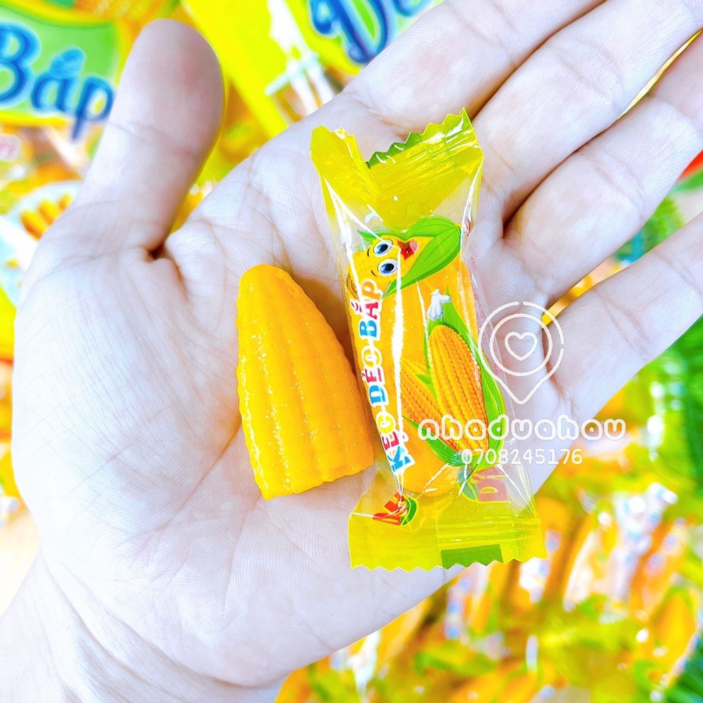 Kẹo dẻo bắp ngô sắc màu phủ đường nhuyễn đặc sản VN gói 500/1000gam