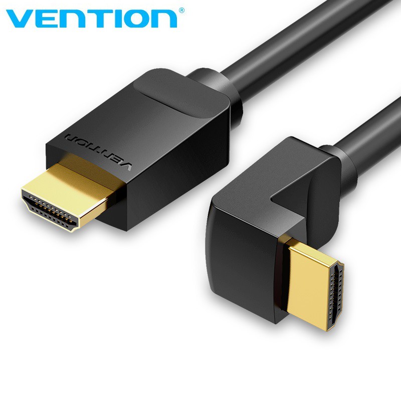 Dây cáp HDMI 2.0 Vention gập 90° vuông góc, dài 1.5/2/3m