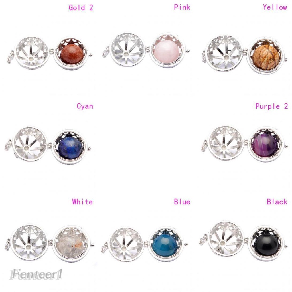 1 [Fenteer1] Mặt Dây Chuyền Hạt Đá Lọc Tinh Dầu Tự Làm