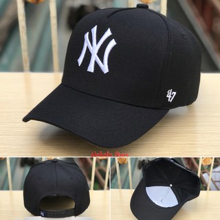 Mũ lưỡi trai Forty Seven NY Yan.kees màu đen logo trắng
