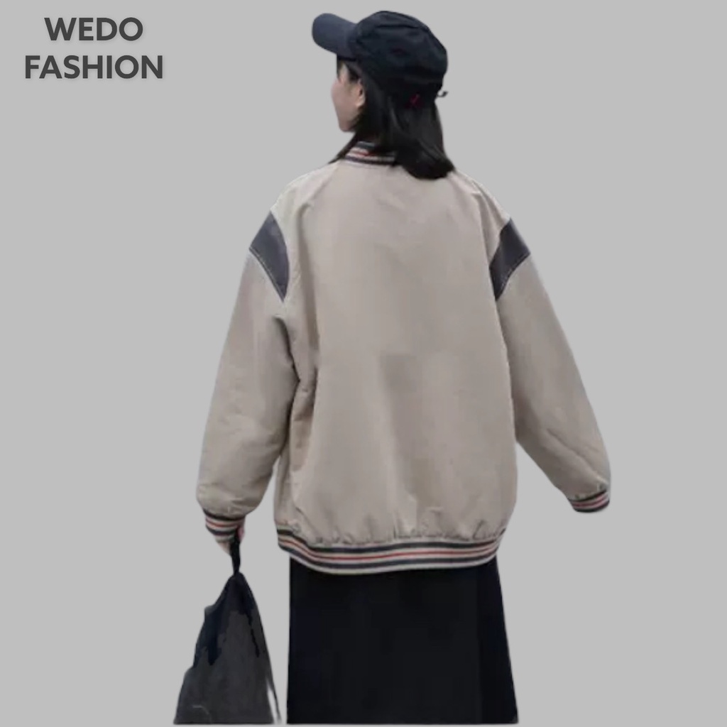 Áo khoác nữ, Áo Bomber nữ FOREST chất dù phong cách thể thao cá tính WEDO