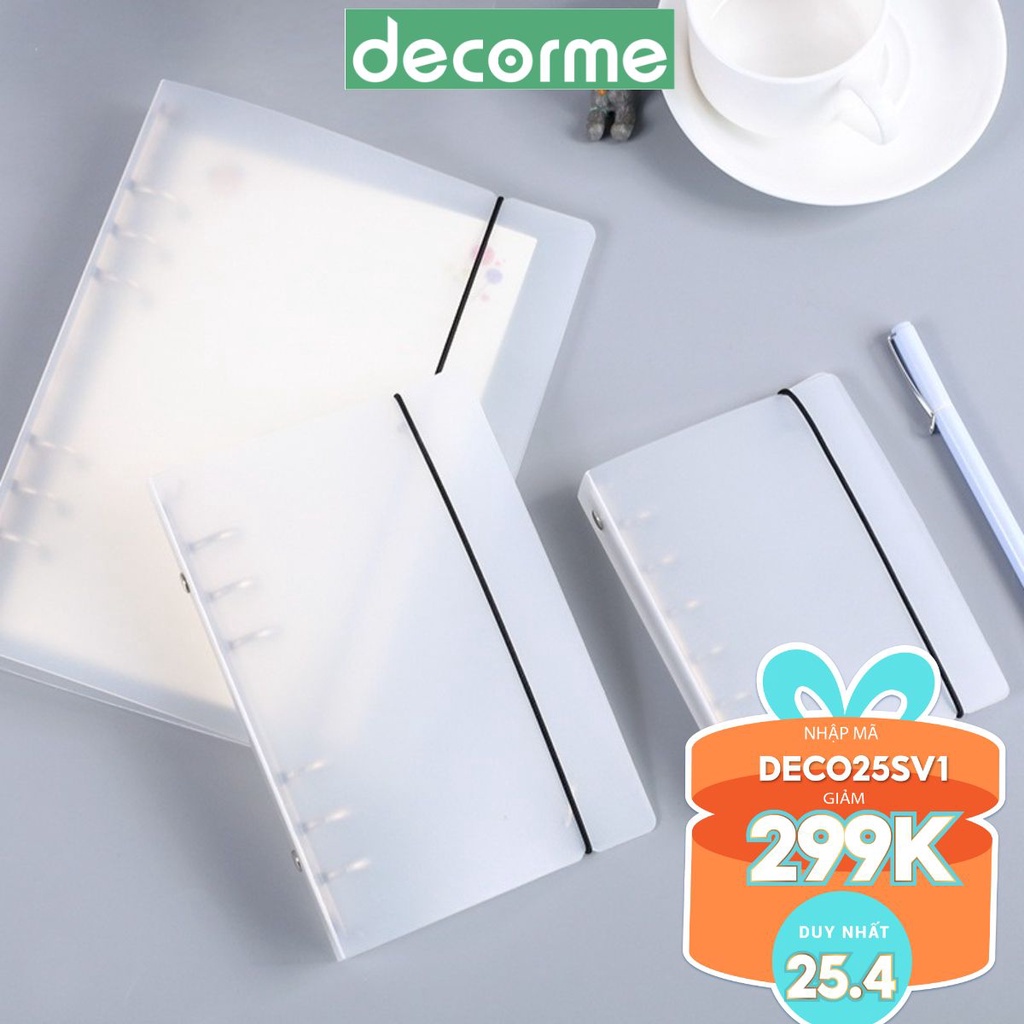 Bìa sổ còng 6 lỗ khổ A6 - A7, phụ kiện sổ bullet journal DecorMe