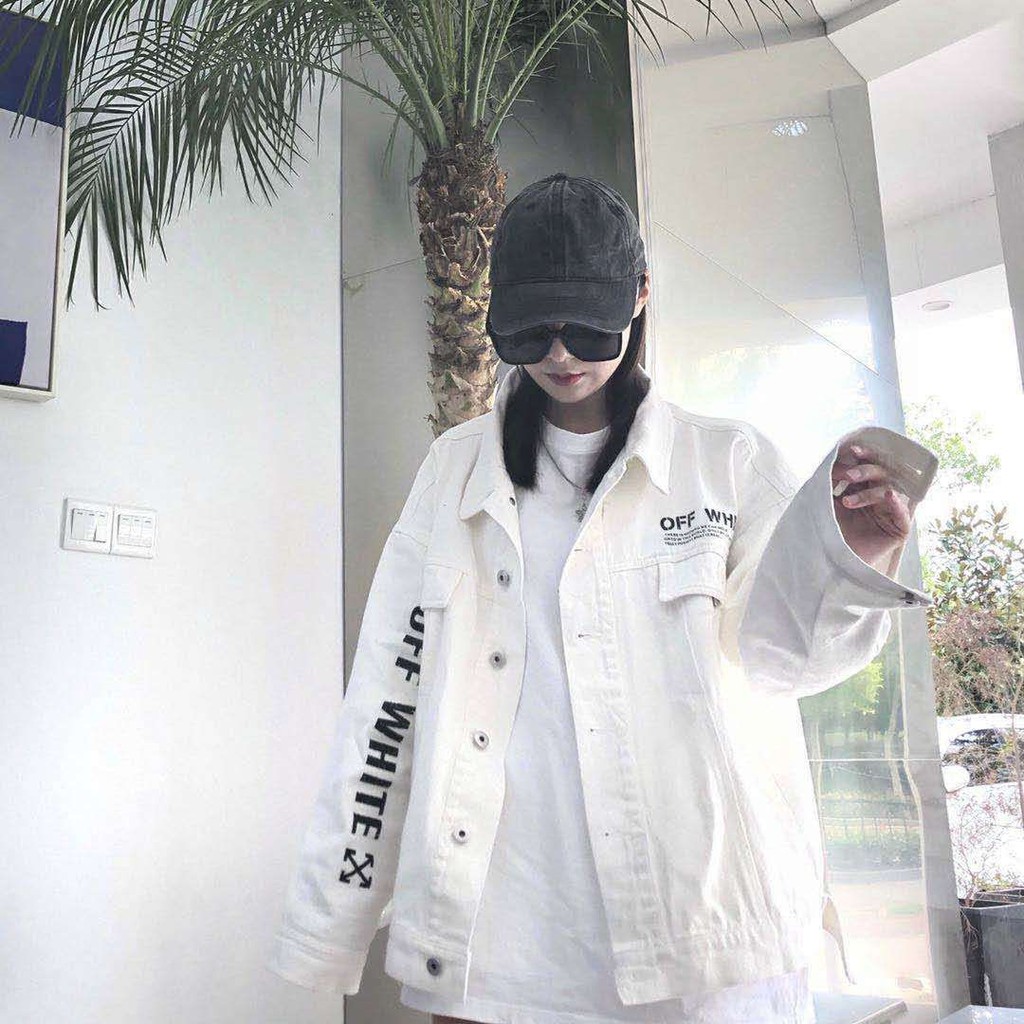 [Babe I'm Real] Áo Denim Jackets Off White  FW21  ( Full Tag, mac,... )